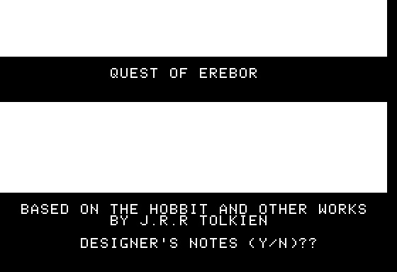 Eamon Adventure #128 - Quest of Erebor