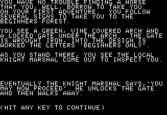Eamon Adventure #140 - Beginner's Forest