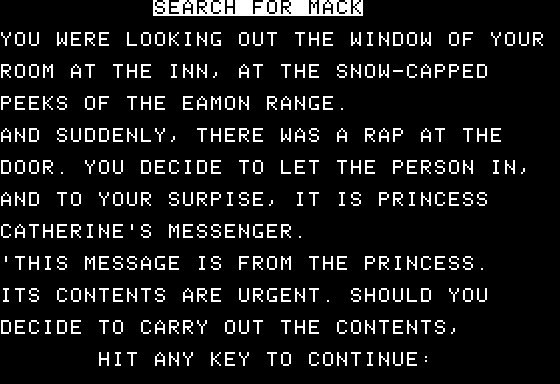 Eamon Adventure #236 - Search for Mack