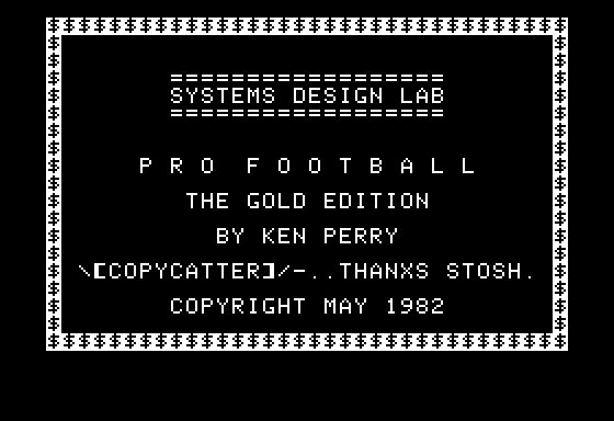 Pro Football - The Gold Edition