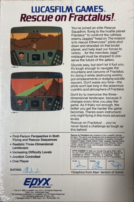 Rescue on Fractalus! - Dos