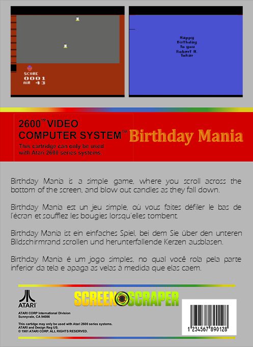 Birthday Mania - Dos