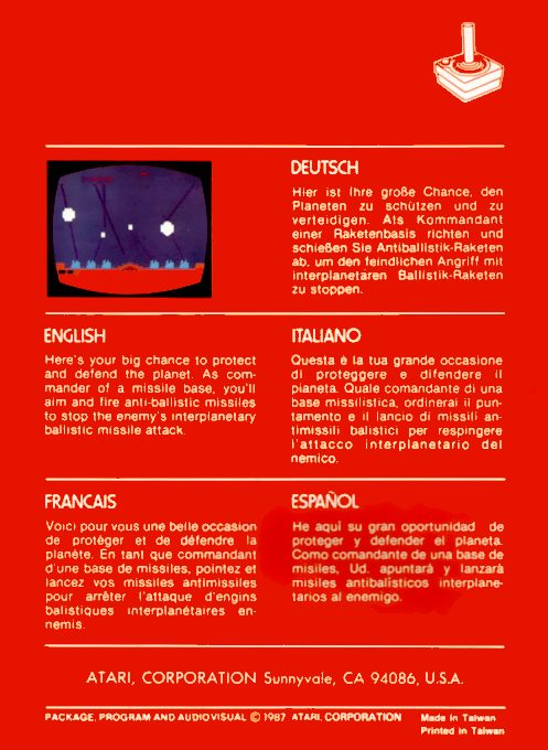 Missile Command - Dos