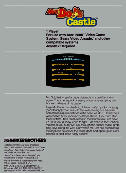 Mr. Do!'s Castle - Dos