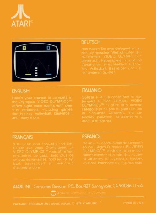 Video Olympics : Pong Sports - Dos