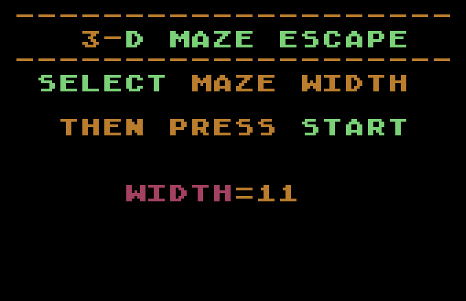 3-d Maze Escape