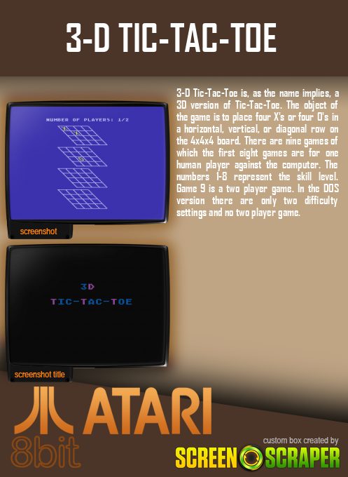 3-D Tic-Tac-Toe - Dos