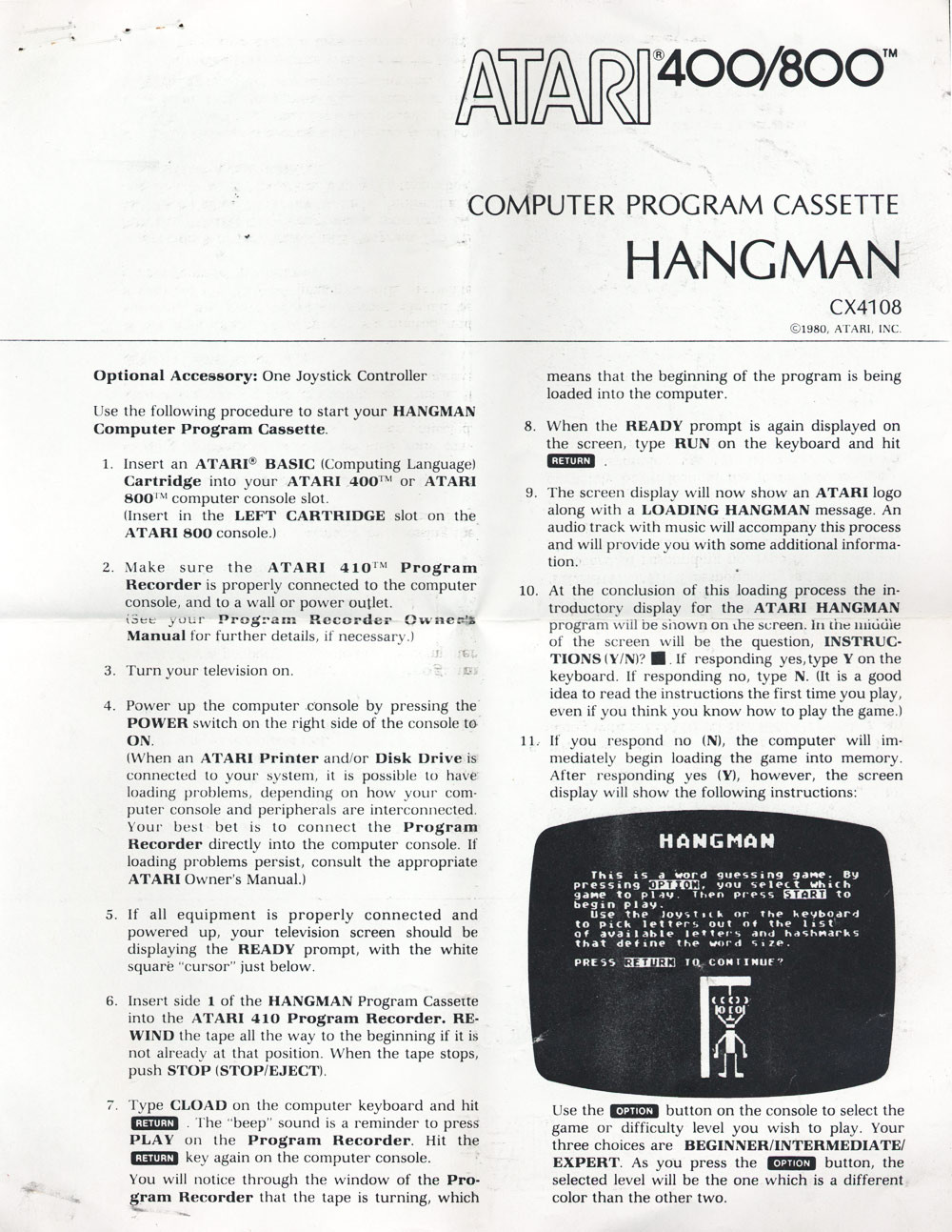 Hangman Atari