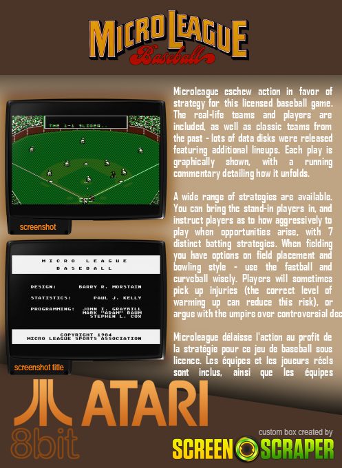 MicroLeague Baseball - Dos