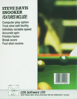 Steve Davis Snooker - Dos