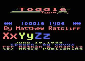 Talking Toddle Type