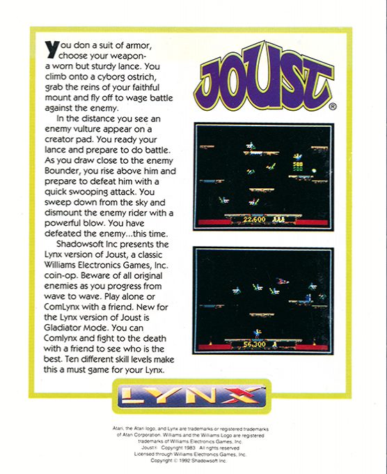 Joust - Dos
