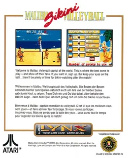 Malibu Bikini Volleyball - Dos