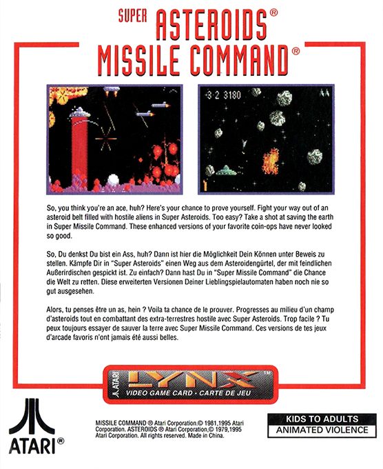 Super Asteroids & Missile Command - Dos