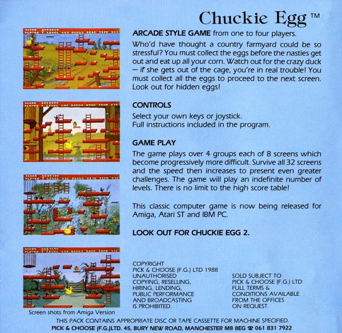 Chuckie Egg - Dos