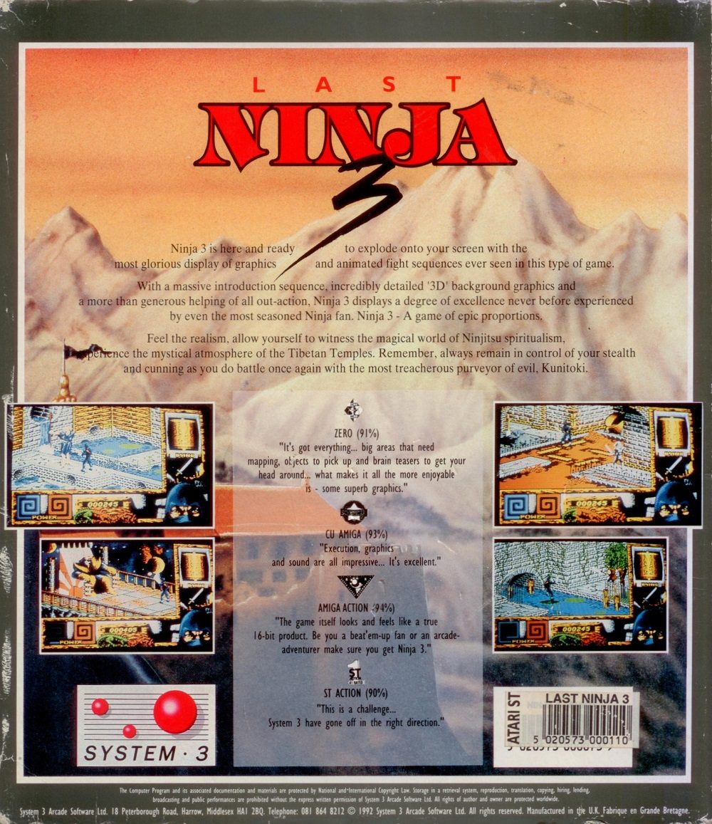 Last Ninja 3 dos