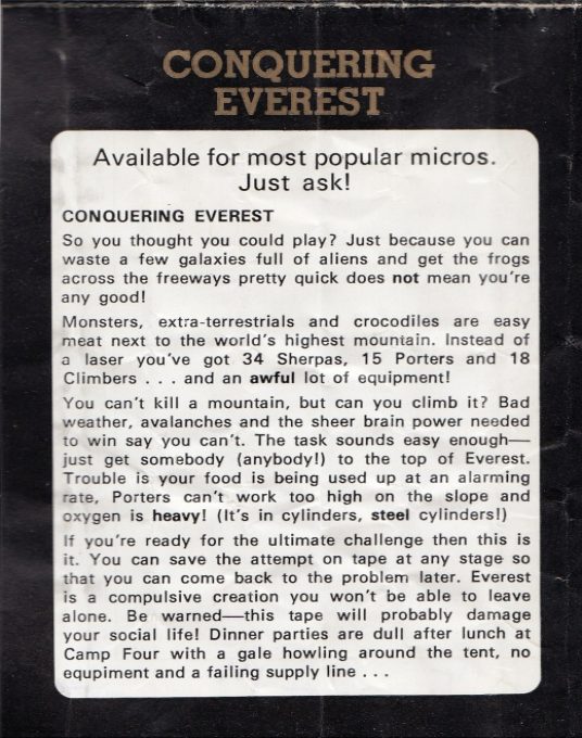 Conquering Everest - Dos