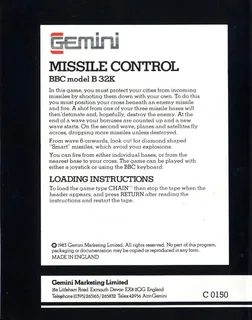 Missile Control - Dos