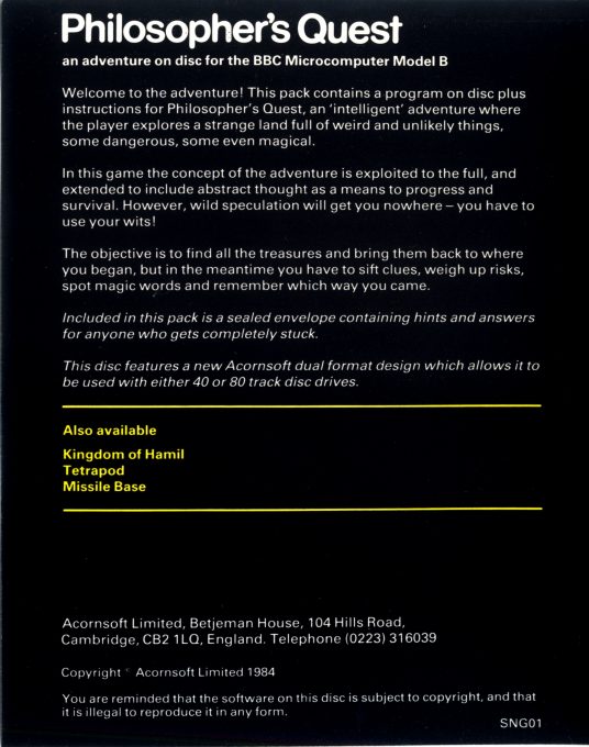 Philosopher's Quest - Dos