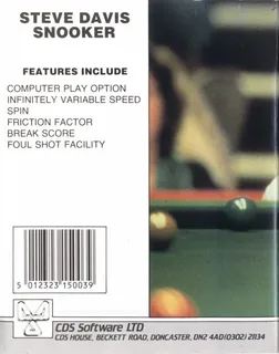 Steve Davis Snooker - Dos