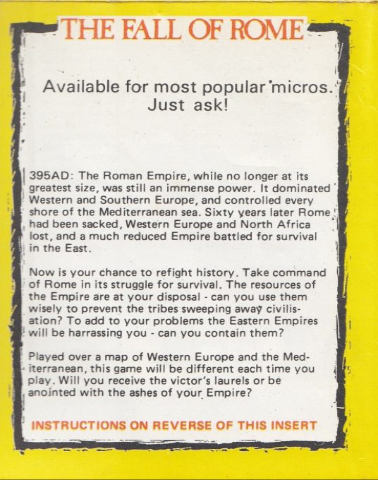 The Fall Of Rome dos