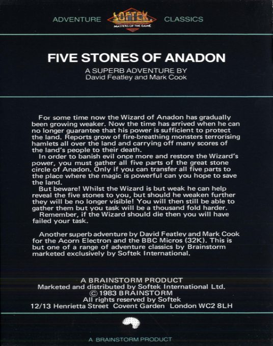 The Five Stones Of Anadon - Dos