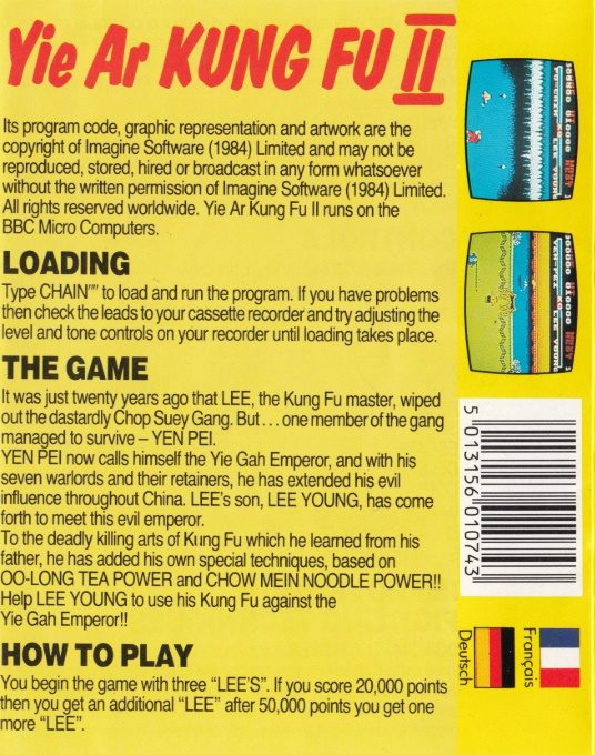 Yie Ar Kung-Fu 2 dos