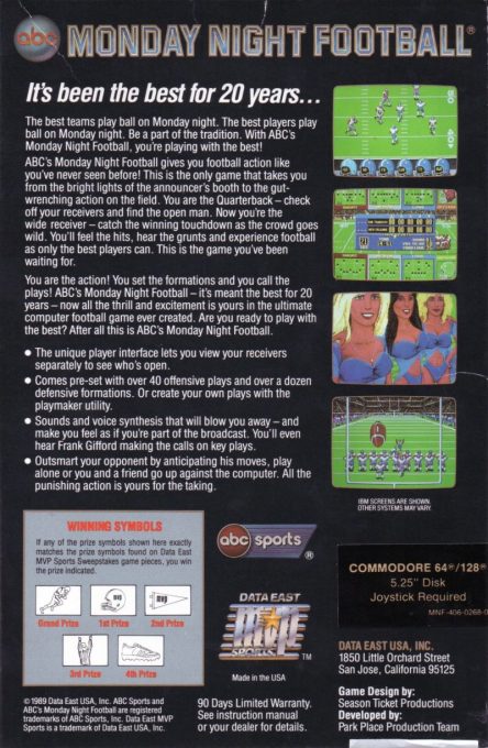 ABC Monday Night Football - Dos