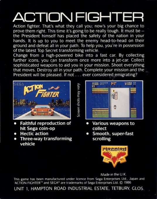 Action Fighter - Dos