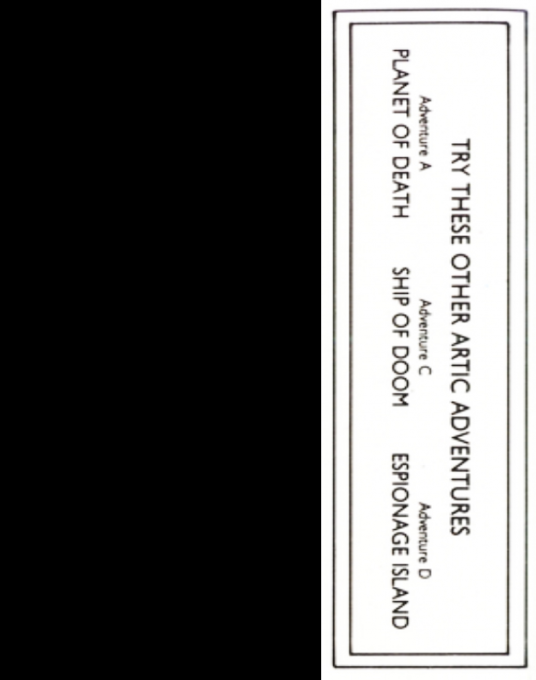 Adventure B : Inca Curse - Dos