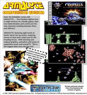 Armalyte : Competition Edition - Dos