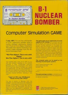B-1 Nuclear Bomber - Dos