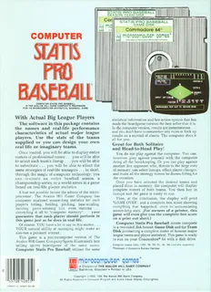 Computer Statis-Pro Baseball - Dos