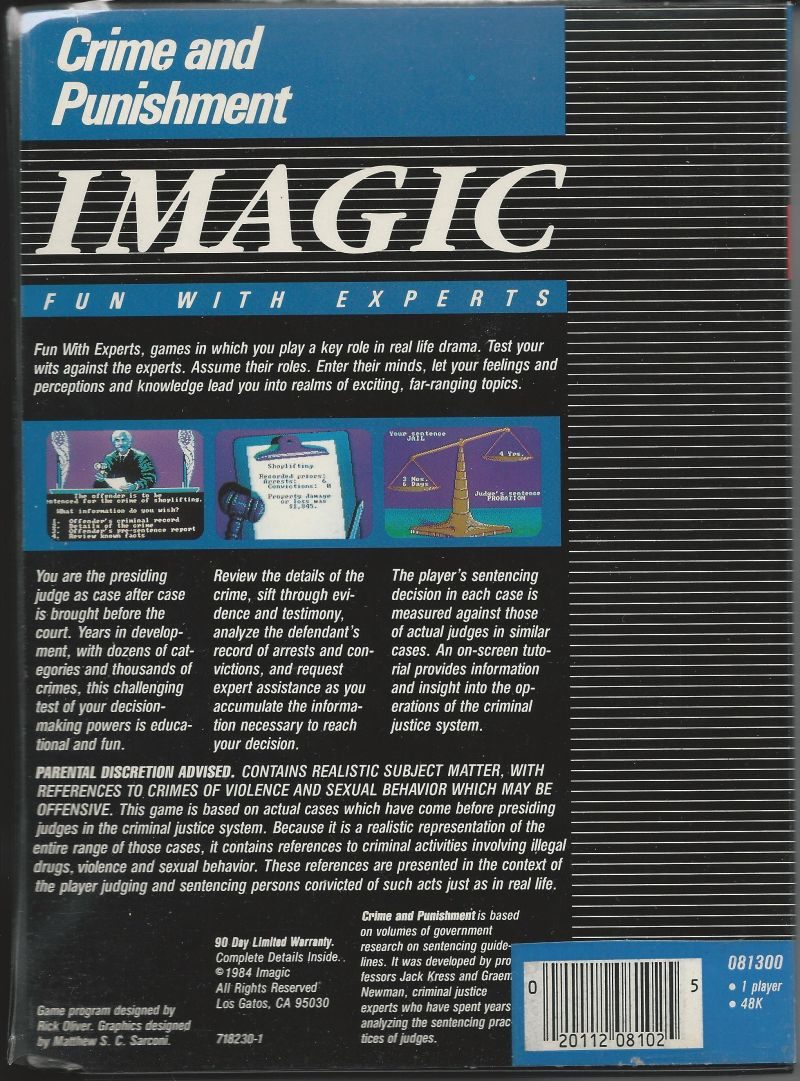 Crime and Punishment dos