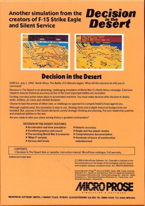 Decision in the Desert dos