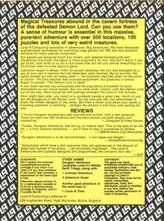 Dungeon Adventure - Dos