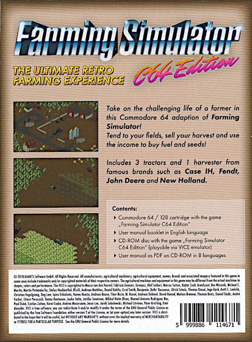 Farming Simulator : C64 Edition dos