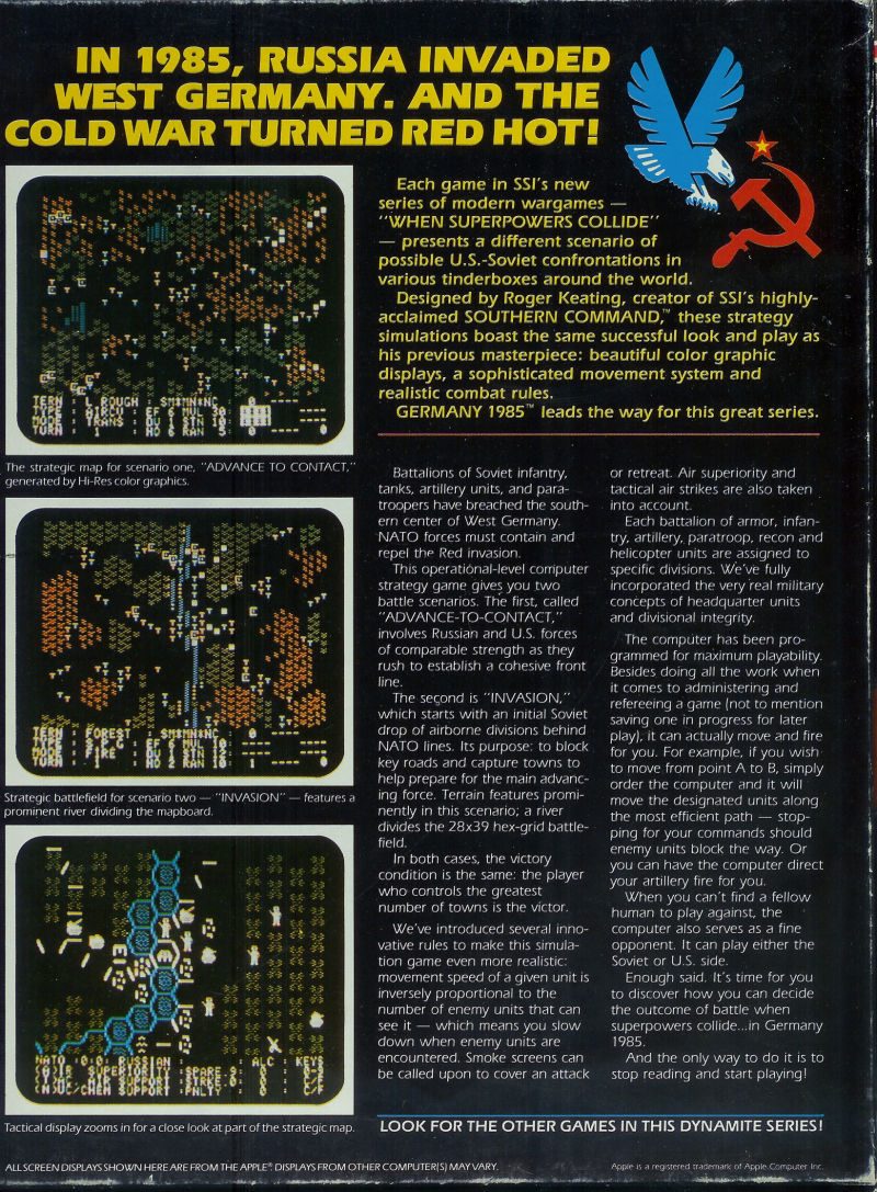 Germany 1985 : When Superpowers Collide dos