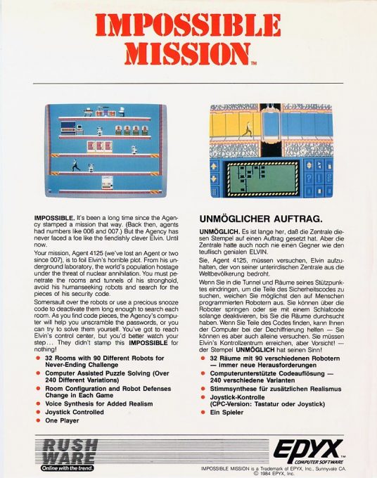 Impossible Mission - Dos