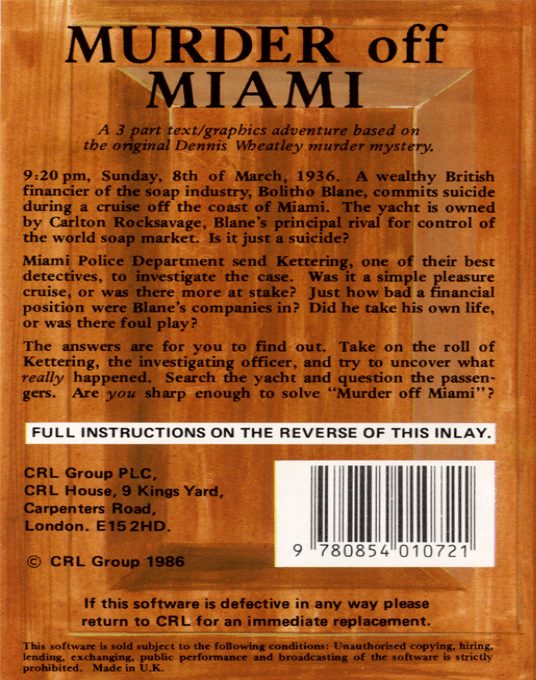 Murder off Miami dos