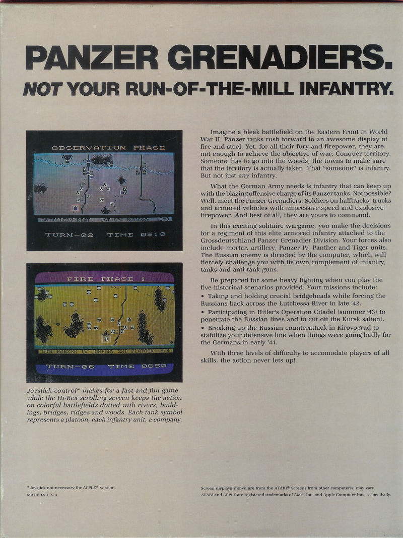 Panzer Grenadier dos