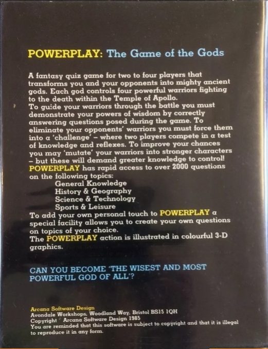 Powerplay - The Game Of The Gods dos