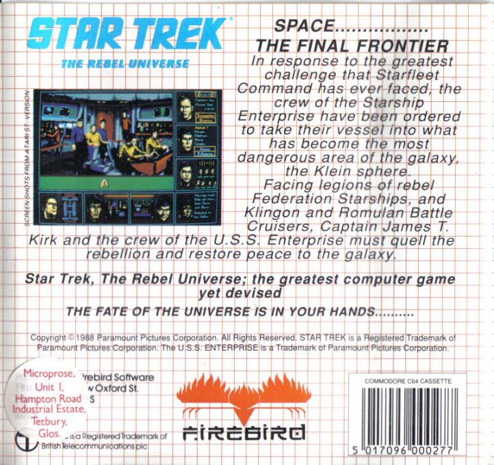 Star Trek : The Rebel Universe dos