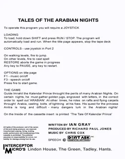 Tales Of The Arabian Nights - Dos