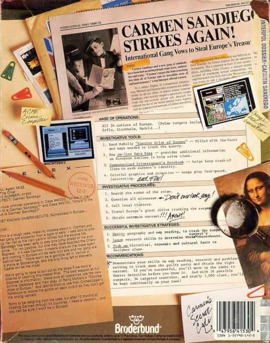 Where in Europe is Carmen Sandiego? dos