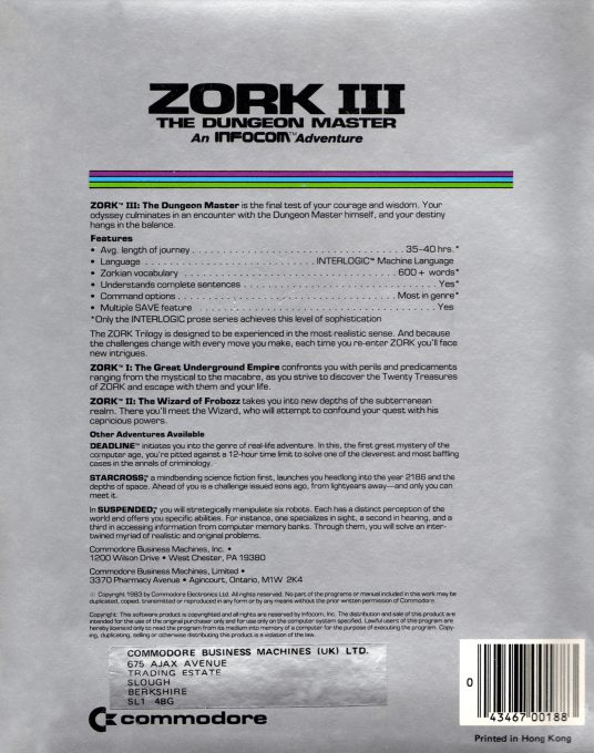 Zork III : The Dungeon Master - Dos