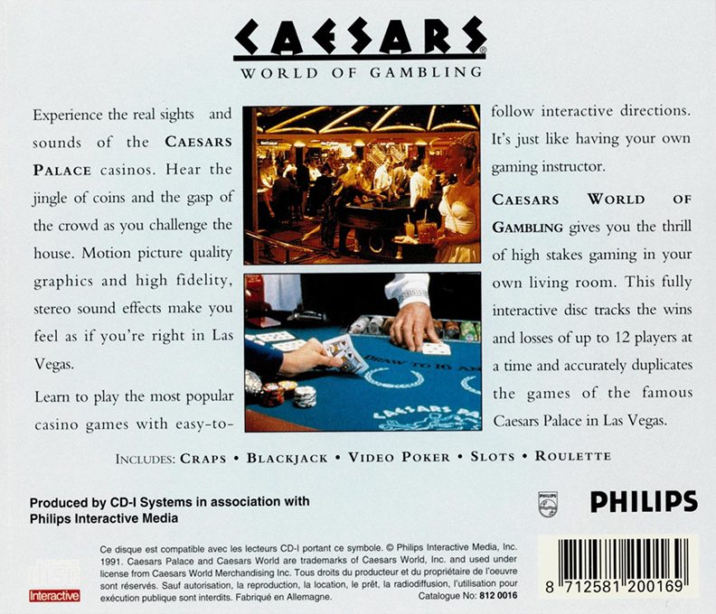 Caesars World Of Gambling - Dos