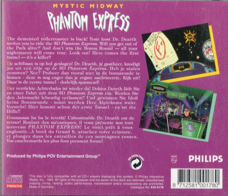 Mystic Midway : Phantom Express - Dos