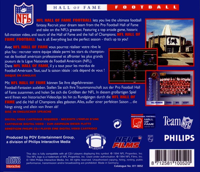 NFL Hall of Fame Football dos