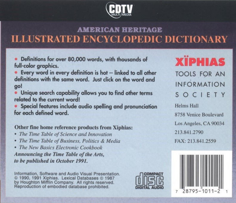 American Heritage - Illustrated Encyclopedic Dictionary - 1991a Edition - Dos